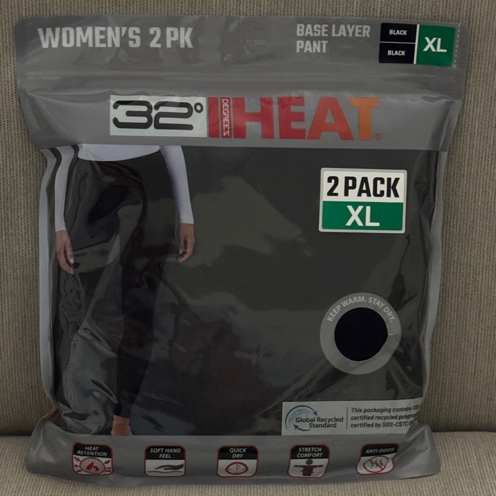 Women’s 2PK 32 Degree Heat Base Layer Pant SZ-XL